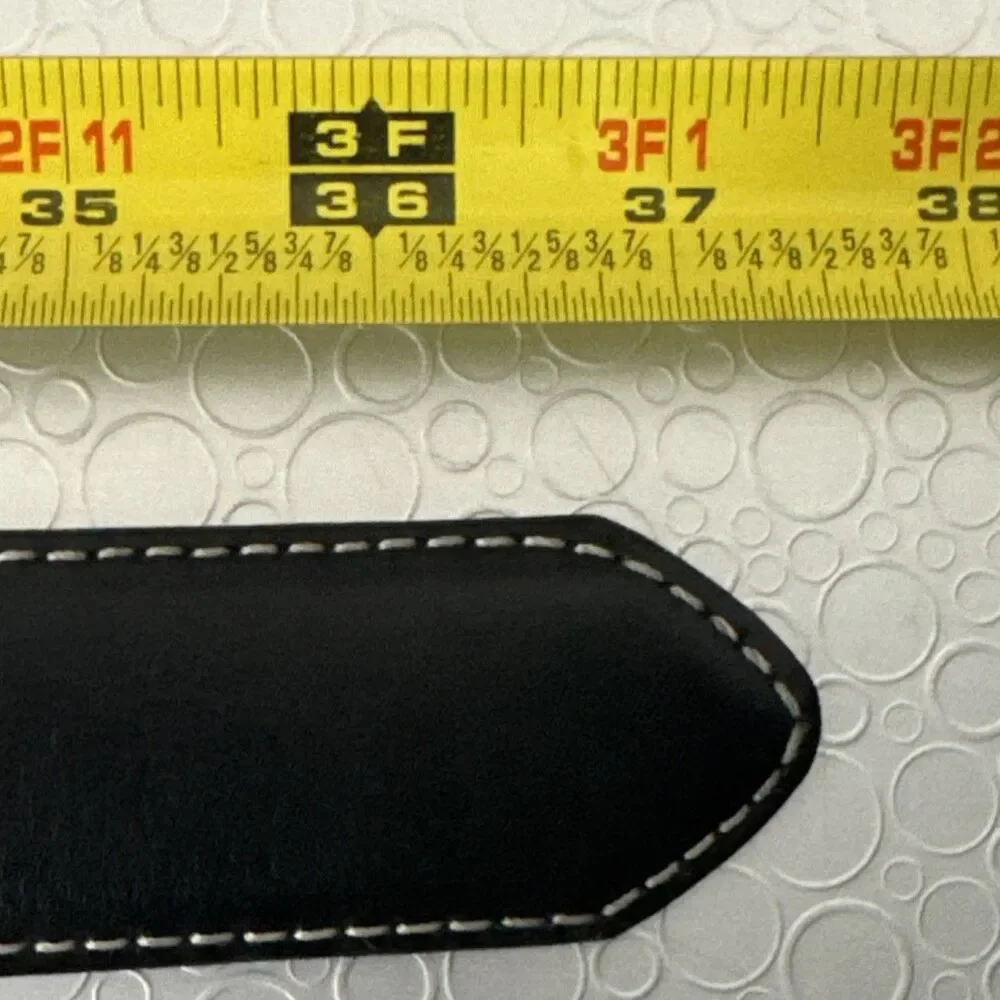 Nocona Black Leather Western Belt Strap No Buckle 32 Concho Laced Edge Cowboy